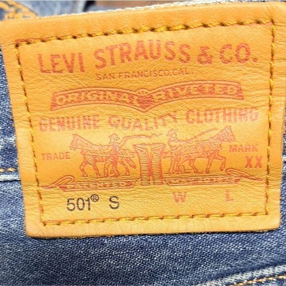 Levi's 501 Premium Skinny Blue Jeans Size Small - Picture 9 of 10